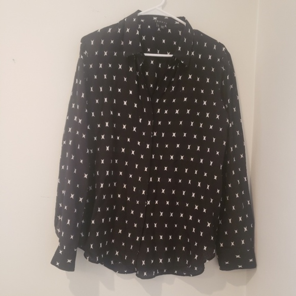 Theory 100% Silk Long Sleeve Blousse